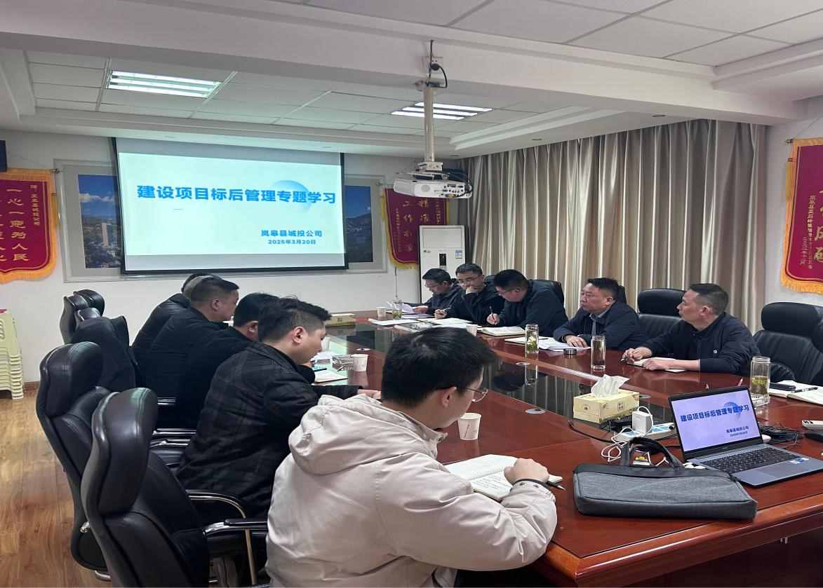 嵐皋縣城投公司組織開展項目標后管理專題學習